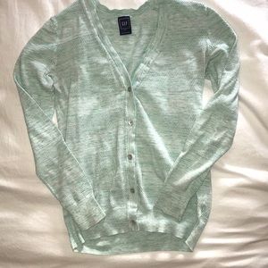 GAP xs mint green cardigan